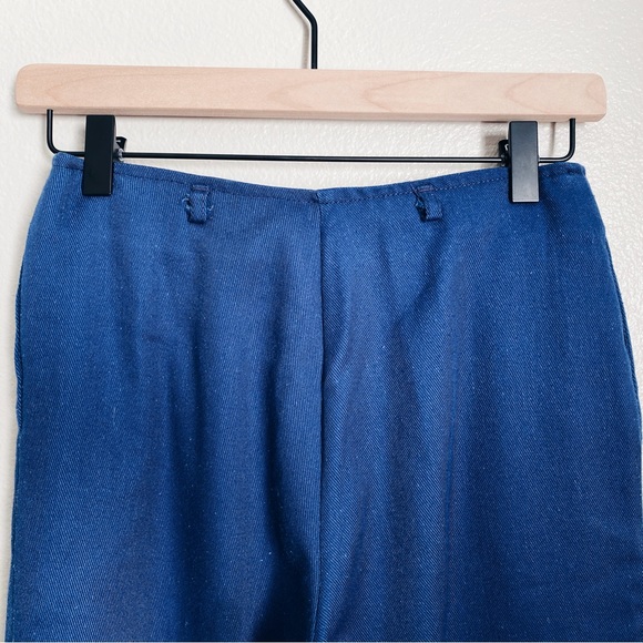 Vintage Blue Pleated Pants - Picture 4 of 5